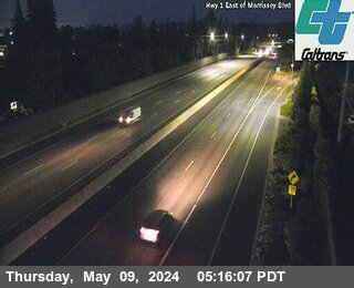 Image of a live traffic camera in Santa Cruz County County.