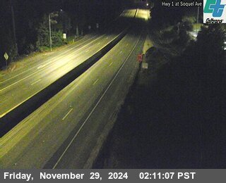 Traffic Camera Image from SR-1 at SR-1 :  Soquel Ave