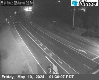 Timelapse image near SR-68 : Canyon Del Rey Boulevard, Monterey 0 minutes ago