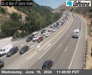 Traffic Cam US-101 : Bottom of Cuesta Grade
 - North
