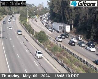 Timelapse image near US-101 : Cabrillo Blvd, Santa Barbara 0 minutes ago