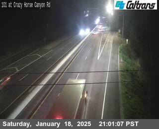 Traffic Camera Image from US-101 at US-101 : Crazy Horse Canyon Rd