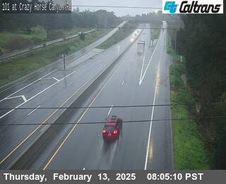 Traffic Camera Image from US-101 at US-101 : Crazy Horse Canyon Rd