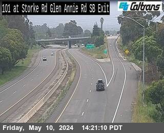 Timelapse image near US-101 : Glen Annie Road SB Exit, Goleta 0 minutes ago