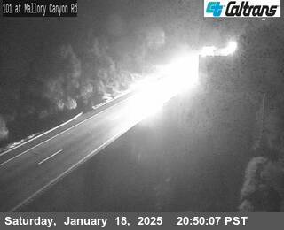 Traffic Camera Image from US-101 at US-101 : Mallory Canyon Rd