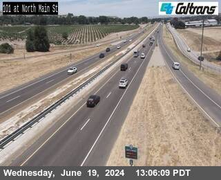 Timelapse image near US-101 : North Main St - Theater Dr, Templeton 0 minutes ago