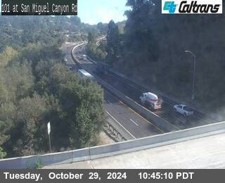 Traffic Camera Image from US-101 at US-101 : San Miguel Canyon Rd