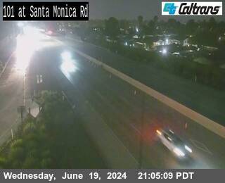 Traffic Cam US-101 : Santa Monica Road
 - North
