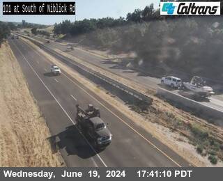 Timelapse image near US-101 : South of Niblick Road, Paso Robles 0 minutes ago
