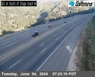 Traffic Cam US-101 : South of Old Stagecoach Road
 - North
