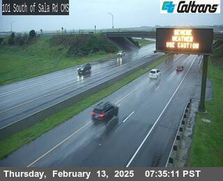 Traffic Camera Image from US-101 at US-101 : South of Sala Road