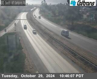 Traffic Camera Image from US-101 at US-101 : South of Sanborn Road