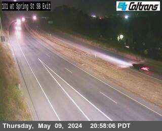 Timelapse image near US-101 : Spring Street Southbound Exit, Paso Robles 0 minutes ago