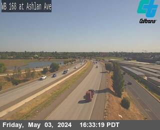 CalTrans Traffic Camera FRE-168-AT ASHLAN AVE in Fresno