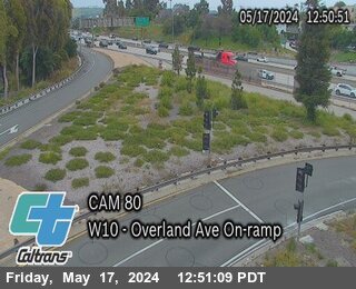 Timelapse image near I-10 : (80) Overland Ave On-Ramp, Culver City 0 minutes ago