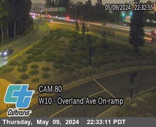 Timelapse image near I-10 : (80) Overland Ave On-Ramp, Culver City 0 minutes ago