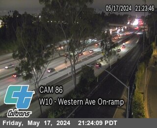 Timelapse image near I-10 : (86) Western Ave On-Ramp, Culver City 0 minutes ago