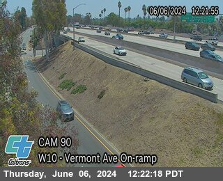 Timelapse image near I-10 : (90) Vermont Ave On-Ramp, Culver City 0 minutes ago