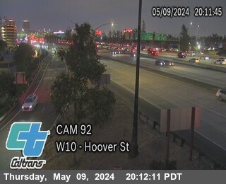 Timelapse image near I-10 : (92) Hoover St On-Ramp, Culver City 0 minutes ago