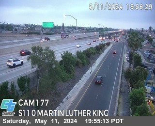 Timelapse image near I-110 : (177) Martin Luther King Blvd, Figueroa Street 0 minutes ago