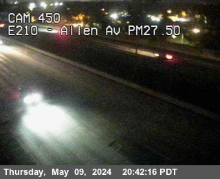 Timelapse image near I-210 : (450) Allen Ave On-Ramp, Pasadena 0 minutes ago