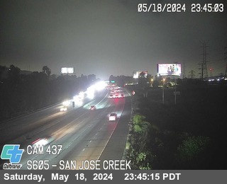 Timelapse image near I-605 : (437) San Jose Creek, Whittier 0 minutes ago