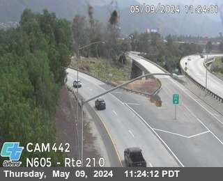 CalTrans Traffic Camera I-605 : (442) South of  I-210 in Duarte