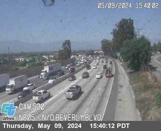 Timelapse image near I-605 : (520) North of  Beverly Blvd, Whittier 0 minutes ago
