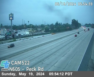 Timelapse image near I-605 : (522) Peck Rd (South of I-605), Whittier 0 minutes ago