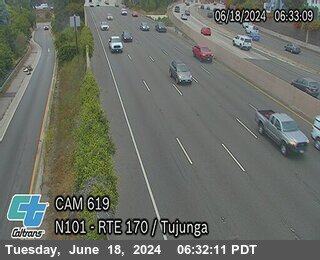 Timelapse image near US-101 : (619) SR-170 / Tujunga, North Hollywood 0 minutes ago
