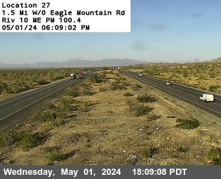 Timelapse image near I-10 : (541) West of Eagle Mountain Rd, Desert Center 0 minutes ago