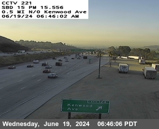 Timelapse image near I-15 : (221) 0.5mi n/o Kenwood, San Bernardino 0 minutes ago