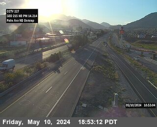 Timelapse image near I-15 : (227) Onramp Palm Ave NB, San Bernardino 0 minutes ago