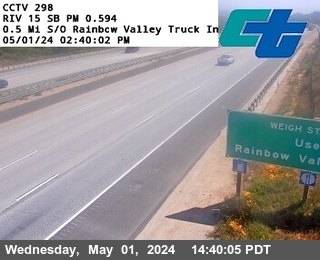 I-15 : (298) 0.5 mi S/O Rainbow Valley Truck Inspection Station