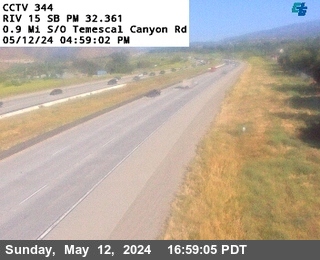 Timelapse image near I-15 : (344) 0.9 Miles South of Temescal Canyon Road, Corona 0 minutes ago