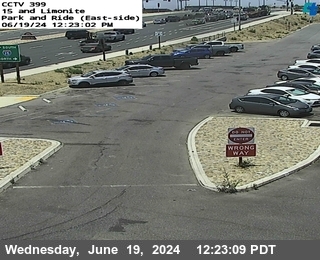 Traffic Cam I-15 : (399) Park and Ride East
 - North
