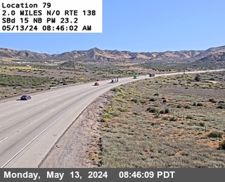 Timelapse image near I-15 : (591) n/o Route 138, Lytle Creek 0 minutes ago