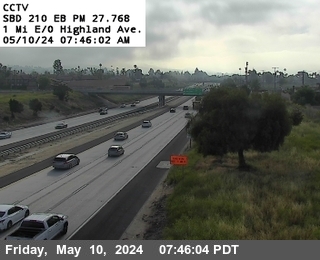 Timelapse image near I-210 : (368) West of Highland Avenue, San Bernardino 0 minutes ago
