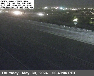 Timelapse image near SR-71 : (404) 0.5 Mi N/O Pine Ave, Chino Hills 0 minutes ago