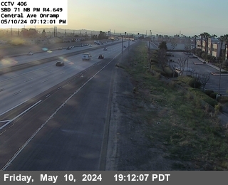 Timelapse image near SR-71 : (406) Central Ave Onramp, Chino 0 minutes ago