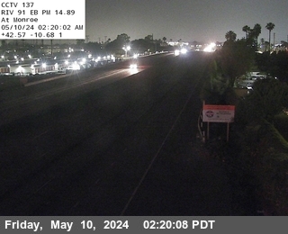 Timelapse image near SR-91 : (137) Monroe, Riverside 0 minutes ago